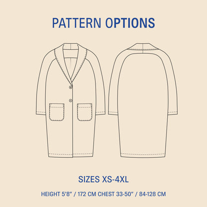 Cocoon Coat sewing pattern