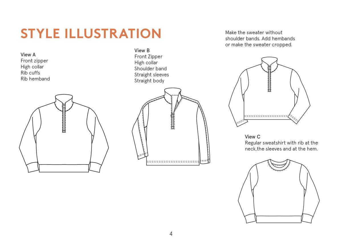 Half zipper sweater Pattern Wardrobe By Me