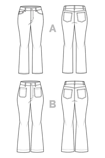 Jude Flare Jeans Pattern