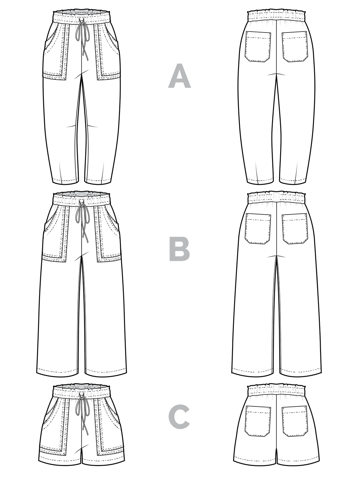Sepia Pants + Shorts Pattern