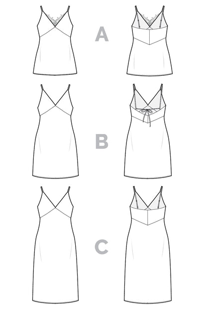 Simone Slip Dress + Camisole Pattern