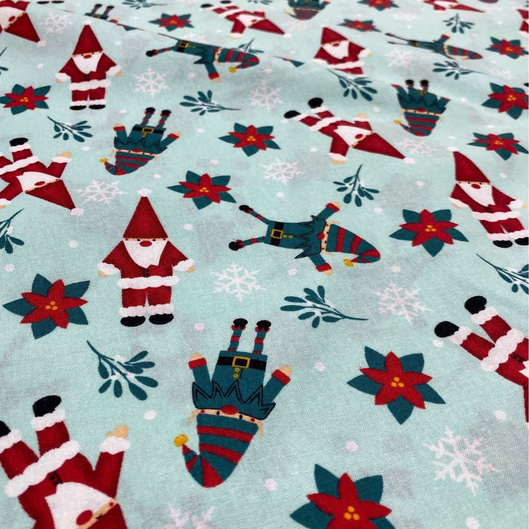 'Santa & The Elves' Christmas Cotton