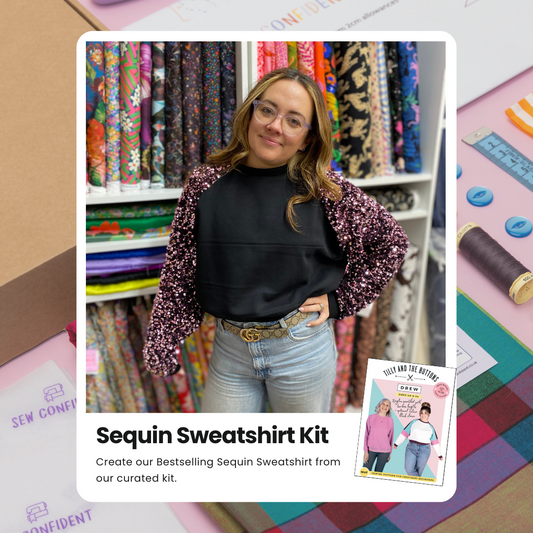 Sequin Sleeve Drew Sweatshirt Kit