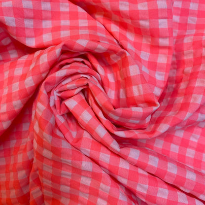 Small Neon Check | Cotton Yard Dyed | Two Colours