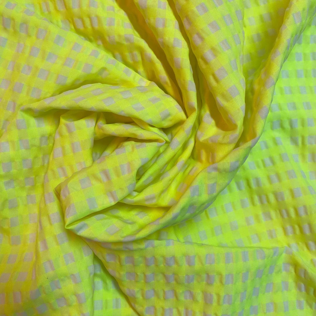 Small Neon Check | Cotton Yard Dyed | Two Colours