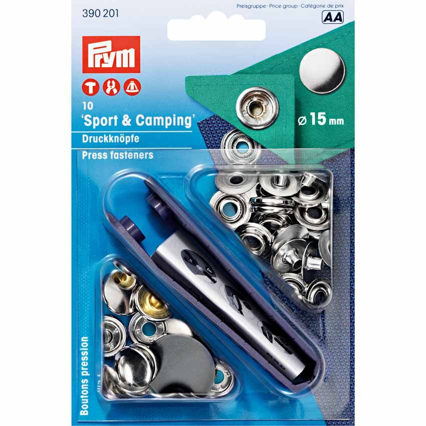Sport & Camping  Press Fasteners and Tool 15 mm | Multi | Prym
