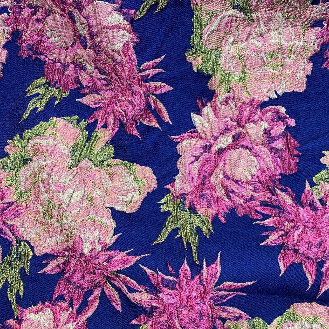 Blossom Thrill Stretch Brocade Fabric | 2 Colours