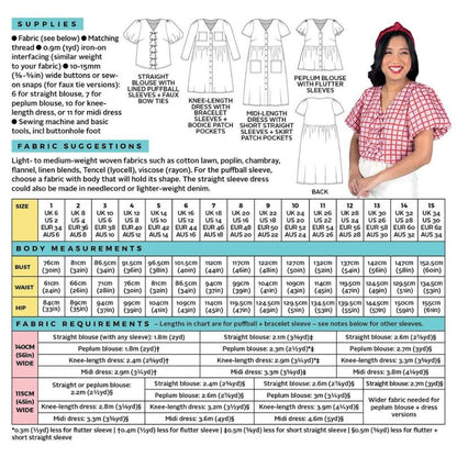 Tilly and the Buttons | Nell Blouse Dress