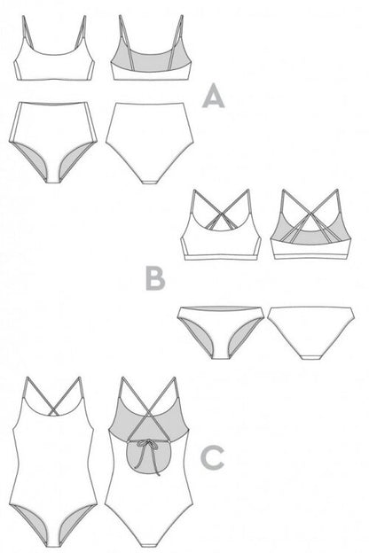 Closet Core | Faye Swimsuit Paper Pattern