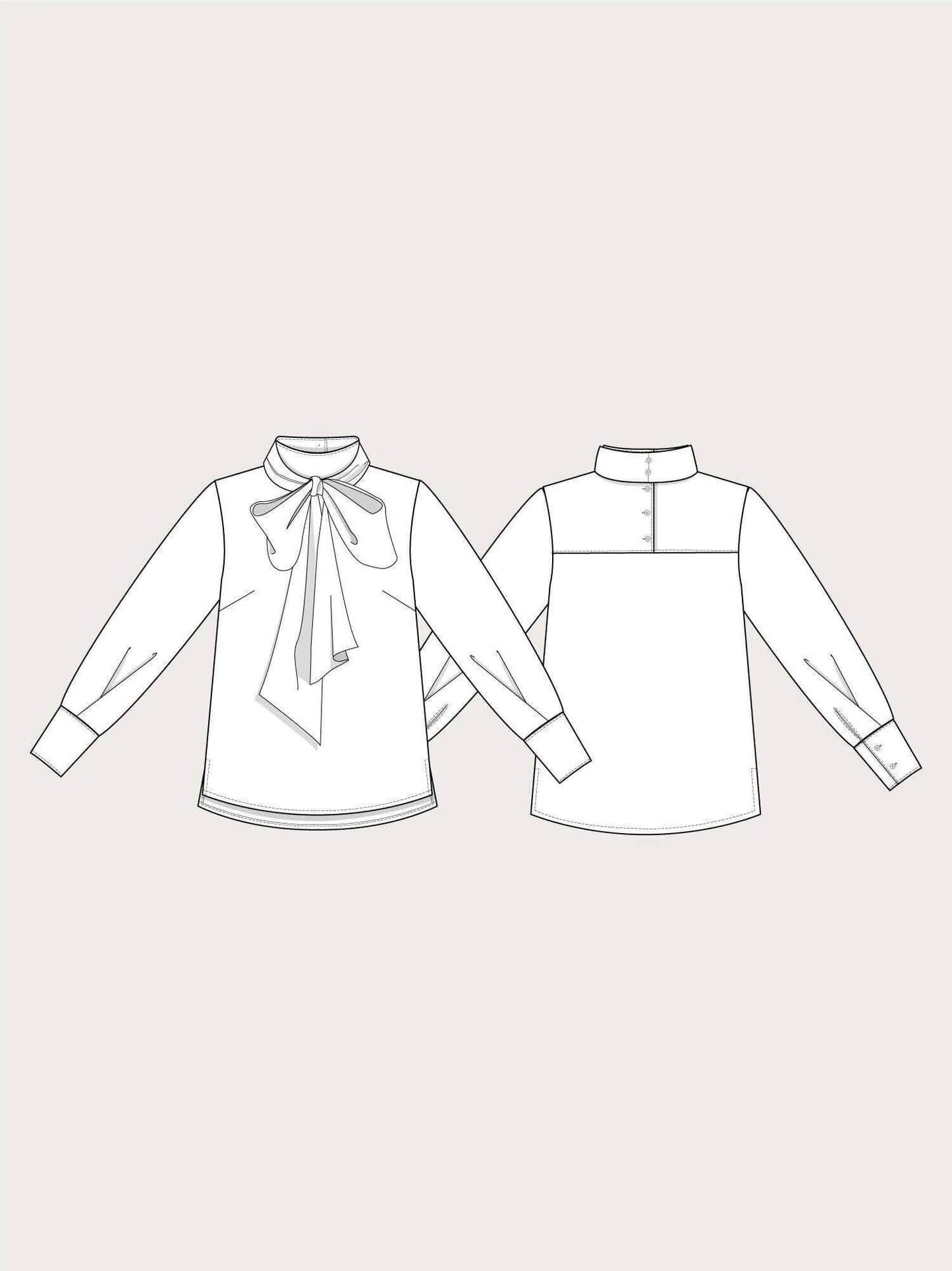 The Assembly Line | Tie Bow Blouse Paper Pattern